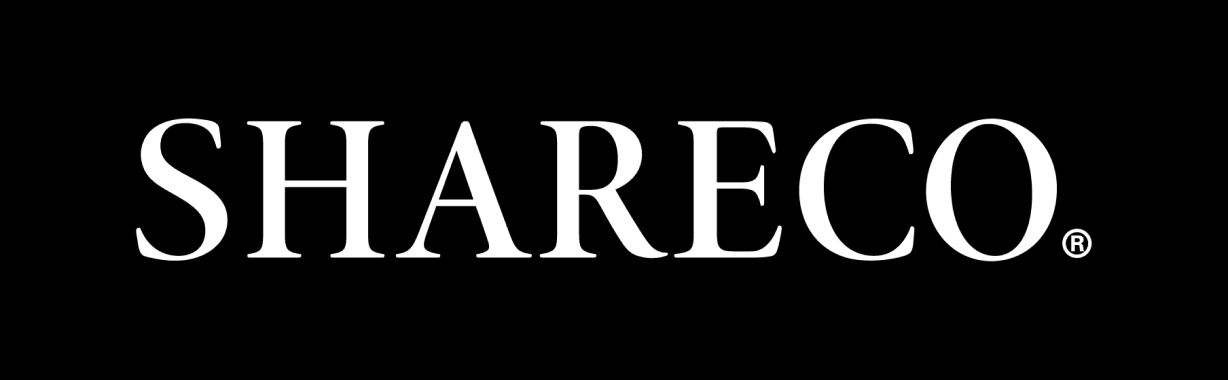 SHARECO襯線體標誌 深色背景用